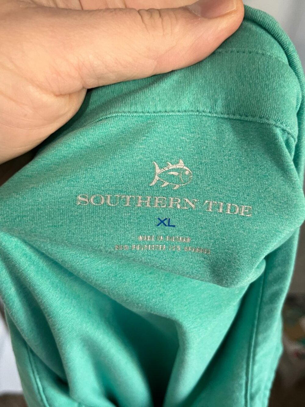 ⛳ Southern Tide Men’s Green Marled Performance Golf Polo Shirt XL 🏌️ - Picture 5 of 5